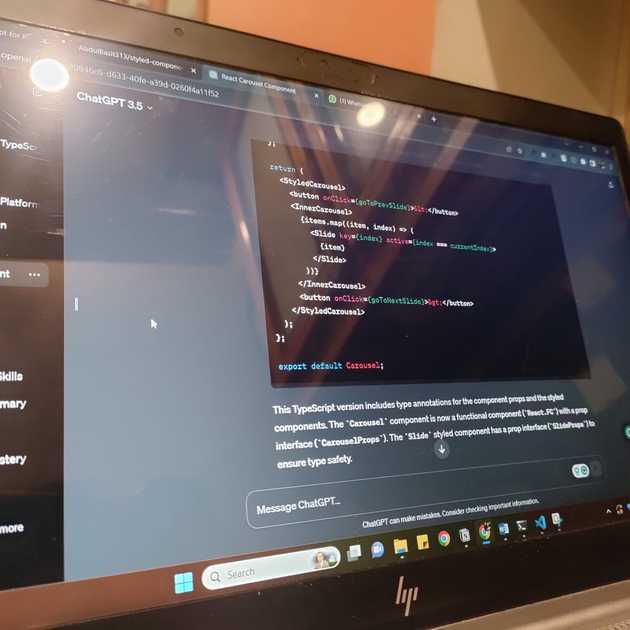 chat gpt for react typescript