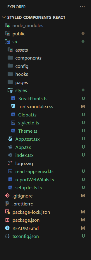 folder structure styled components