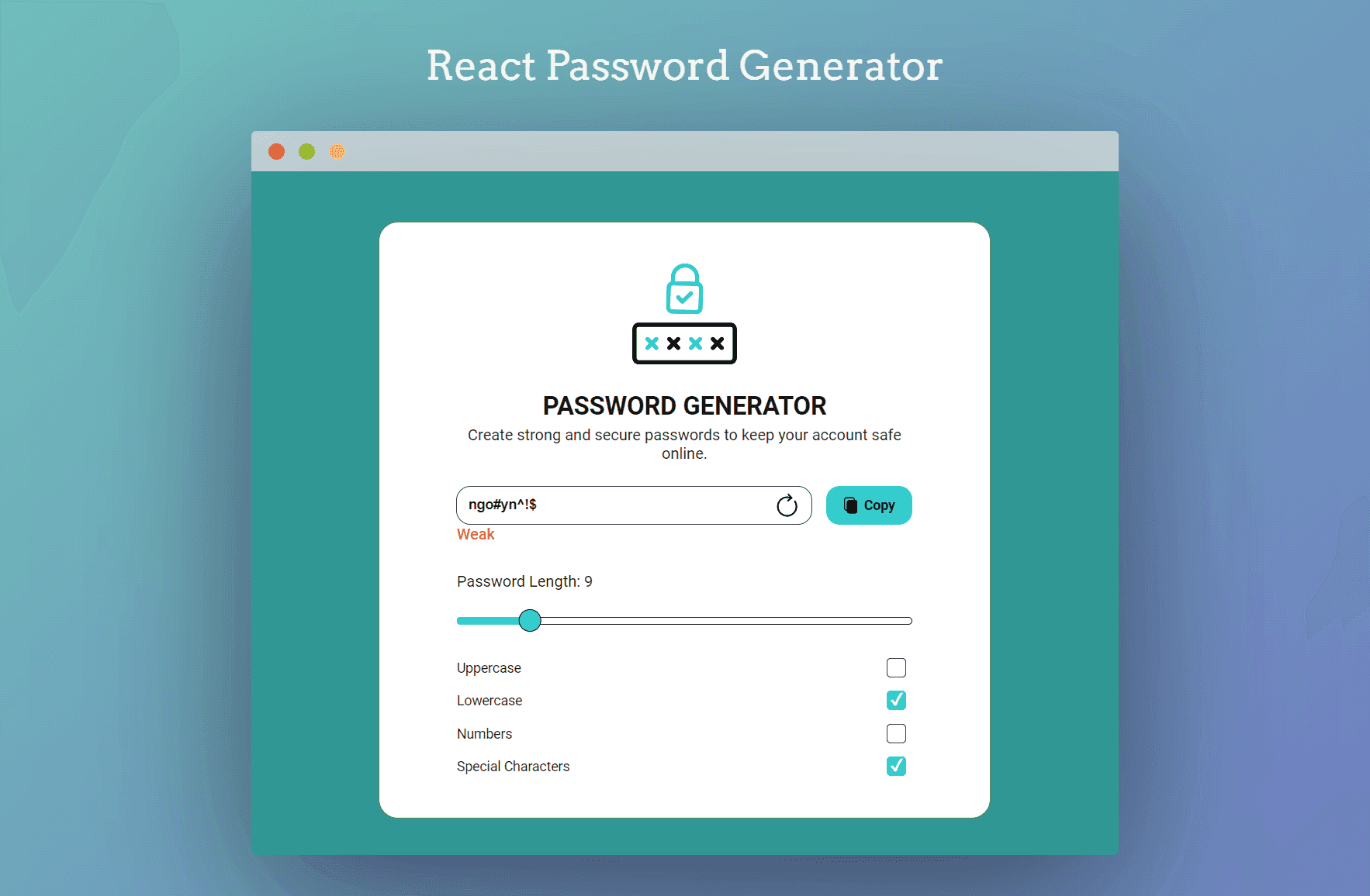 react password generator