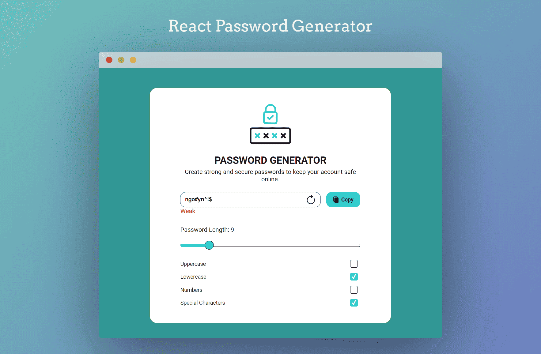 react password generator