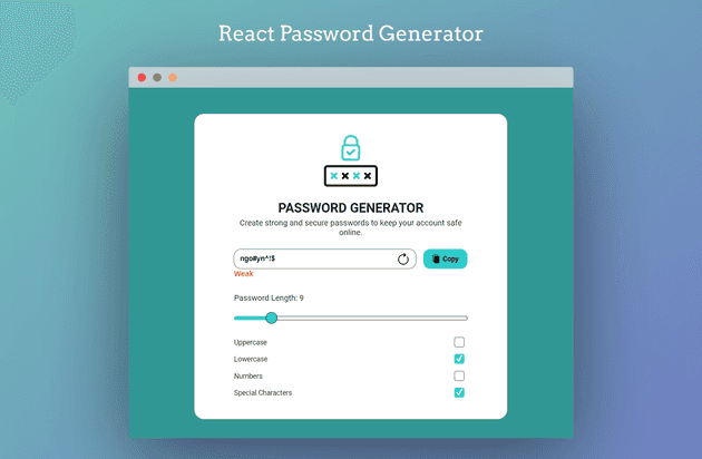 reactjs password generator