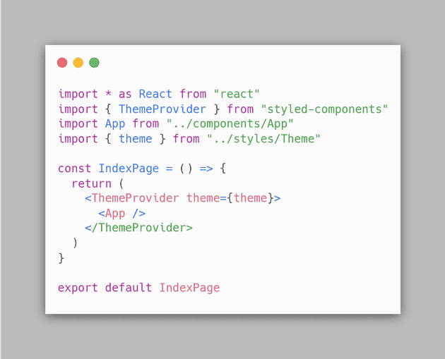 theming in styled components