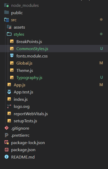 Styled Components Common Styles