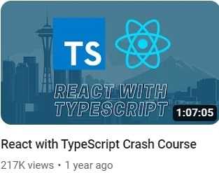 react typescript carsh course
