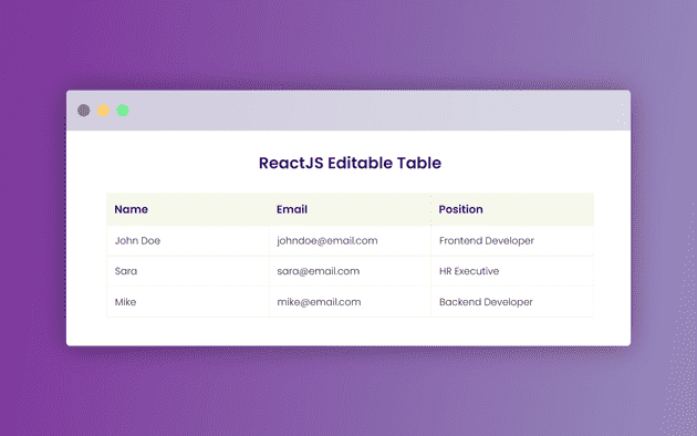 editable table ui