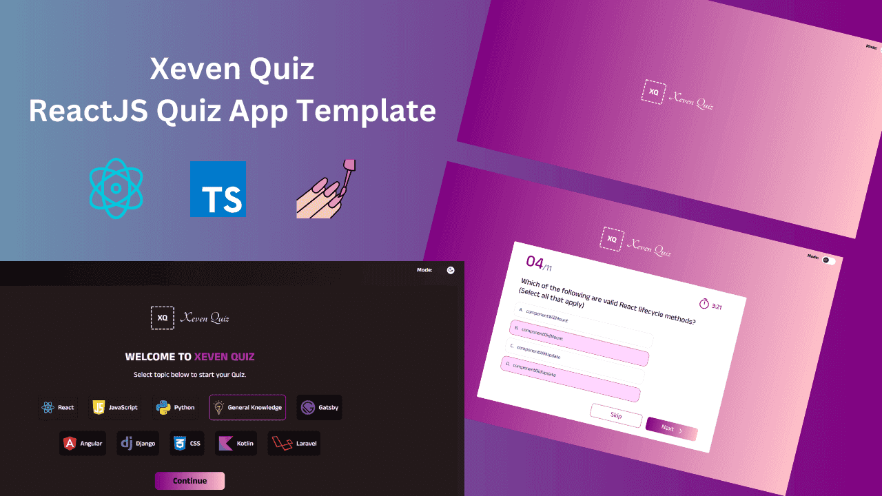ReactJS Quiz App Template