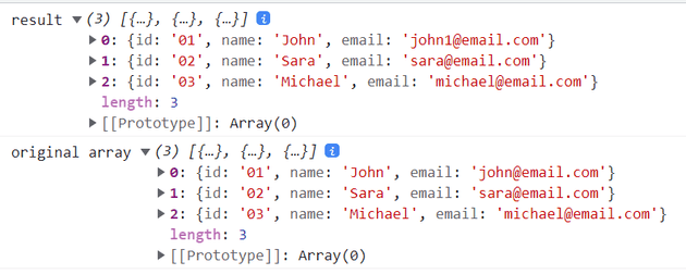 update array of object without mutation