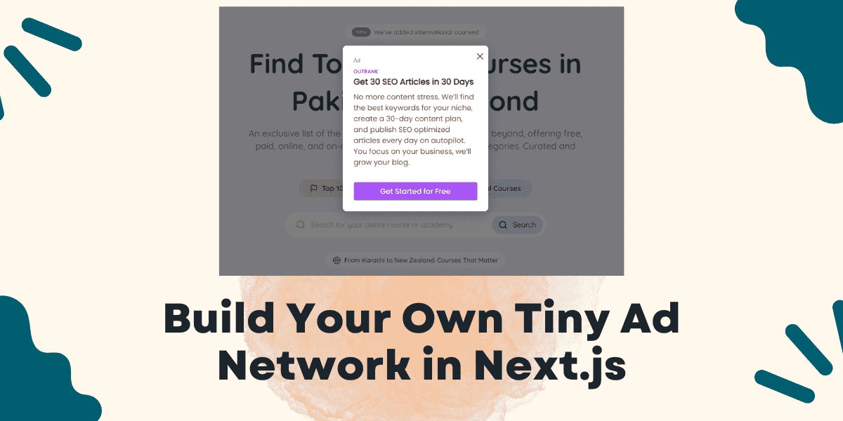 create tiny ad network in nextjs